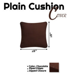 Chilimilii Cushion Covers 100% Cotton Plain Dyed Zip Pipe Edge Home Sofa Decor (45X45 Cm) - thumbnail 1