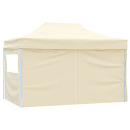 Walplus Professional Folding Party Tent Garden Gazebo Canopy With 4 Sidewalls 3X4 M Steel Cream - thumbnail 3