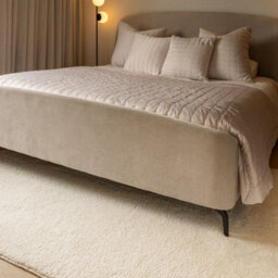 Loomed Machine Washable Shaggy Rug Ivory Beige Fluffy Mats 80Cm X 150Cm - thumbnail 5
