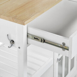 Beliani  Kitchen Trolley Genoa White - thumbnail 8