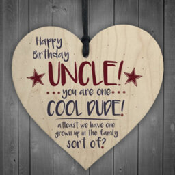 Red Ocean Cool Dude Funny Happy Birthday Heart Uncle Gifts For Him Man Family Sign Thank You Gift - thumbnail 1