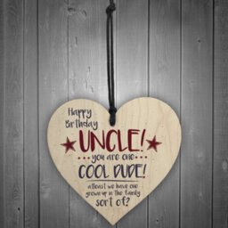 Red Ocean Cool Dude Funny Happy Birthday Heart Uncle Gifts For Him Man Family Sign Thank You Gift - thumbnail 2
