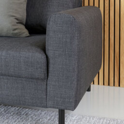 Furniture To Go Omaha 3 Seater Sofa In Dark Grey Basel Fabric - thumbnail 9