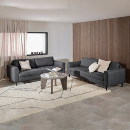 Furniture To Go Omaha 3 Seater Sofa In Dark Grey Basel Fabric - thumbnail 7