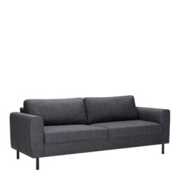 Furniture To Go Omaha 3 Seater Sofa In Dark Grey Basel Fabric - thumbnail 1