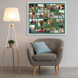 AK Frames 80X70Cm Silver Sleek Multi Photo Frame With Emerald Mount - Holds 20 Apertures (18X) 6X4, (2X) 4X4 Photos - thumbnail 3
