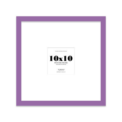 "10X10"" Purple Picture Frame - 10X10"" Square Frame With 6X6"" Mount For 10X10""/6X6"" Pictures Vintage Style Wall Art, 1 Pack" - image 1