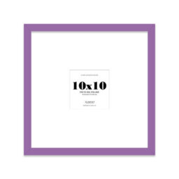 "10X10"" Purple Picture Frame - 10X10"" Square Frame With 6X6"" Mount For 10X10""/6X6"" Pictures Vintage Style Wall Art, 1 Pack" - thumbnail 1