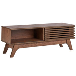 Wyld And Coco Aurora Dark Brown Tv Stand - Compact Storage With Cable Management, W120 X D40 X H44Cm - thumbnail 6