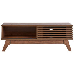 Wyld And Coco Aurora Dark Brown Tv Stand - Compact Storage With Cable Management, W120 X D40 X H44Cm - thumbnail 1