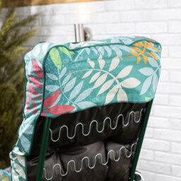 Alfresia Garden Relaxer Chair, Green Frame, Alexandra Green Leaf Classic Cushion - thumbnail 3