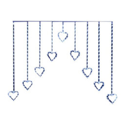 Samuel Alexander 1.2 X 1.2M Light Up Christmas Heart Curtain Lights With 229 Cool White Leds - thumbnail 9