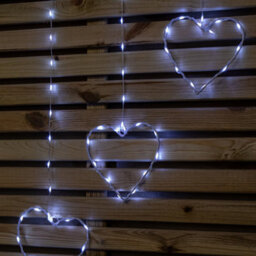 Samuel Alexander 1.2 X 1.2M Light Up Christmas Heart Curtain Lights With 229 Cool White Leds - thumbnail 8