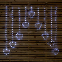 Samuel Alexander 1.2 X 1.2M Light Up Christmas Heart Curtain Lights With 229 Cool White Leds - thumbnail 2