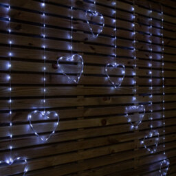 Samuel Alexander 1.2 X 1.2M Light Up Christmas Heart Curtain Lights With 229 Cool White Leds - thumbnail 5