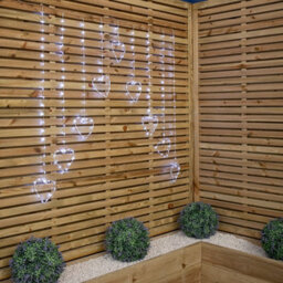 Samuel Alexander 1.2 X 1.2M Light Up Christmas Heart Curtain Lights With 229 Cool White Leds - thumbnail 4