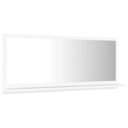 Walplus Bathroom Mirror White 90X10.5X37 Cm Engineered Wood - thumbnail 4
