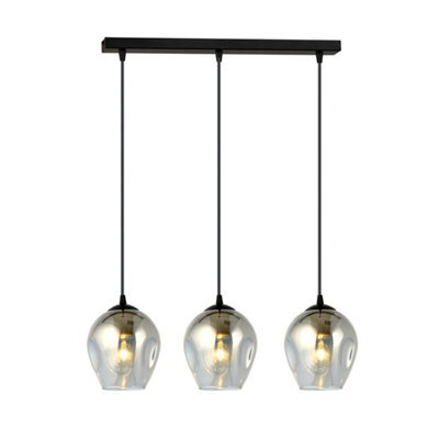 Emibig Lighting Emibig Istar Pendant Lamp 3 X E27 Black With Graphite Shade - image 1