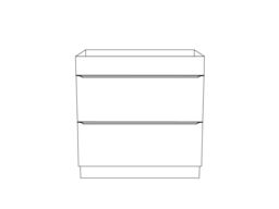 GoodHome Imandra Gloss Grey Freestanding Bathroom Cabinet (H) 820mm (W) 800mm - thumbnail 5