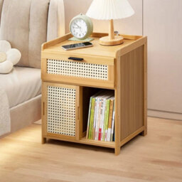 Bedside Table Drawer Cabinet End Side Table - thumbnail 3