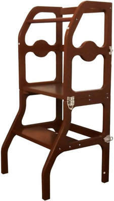 Hygrad Built to Survive Kids Wooden Table And Bench Plus Kitchen Step Stool Learning Tower Safety Rail - image 1