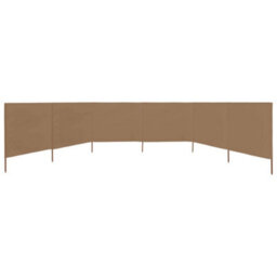 Berkfield 6-Panel Wind Screen Fabric 800X80 Cm Taupe - thumbnail 3