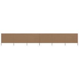 Berkfield 6-Panel Wind Screen Fabric 800X80 Cm Taupe - thumbnail 2