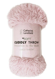Catherine Lansfield Downstairs Living Cuddly Deep Pile 150X200Cm Blanket Throw Blush Pink - thumbnail 2