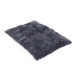 Living And Home Dark Grey Plush Rectangle Pet Bed Dog Cushioned Pad 95 X 65 Cm - thumbnail 2