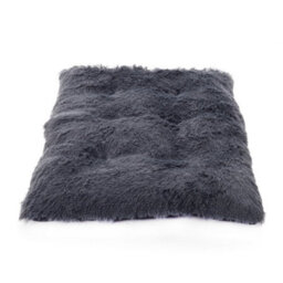 Living And Home Dark Grey Plush Rectangle Pet Bed Dog Cushioned Pad 95 X 65 Cm - thumbnail 3