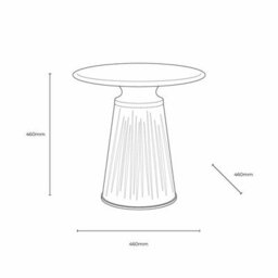 Xample Gallery Seville Green Side Table White Marble Top, Green Glass Base With Gold Accents, Luxurious Modern Accent Table, H48Cm - thumbnail 2