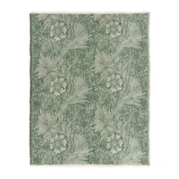 Morris & Co Marigold Jacquard Throw, Leaf Green, 130 X 170Cm - thumbnail 3