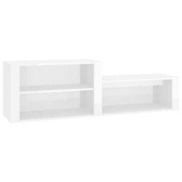 Walplus Shoe Cabinet High Gloss White 150X35X45 Cm Engineered Wood - thumbnail 2