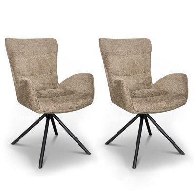 Sonara Modern Swivel Accent Chair Stylish Upholstered Seat Set Of 2 - image 1