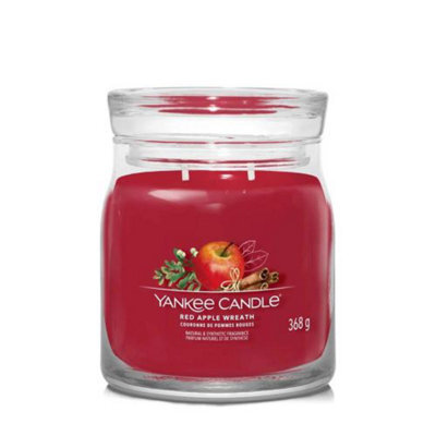 Yankee Candle Signature Medium Jar Red Apple Wreath - image 1