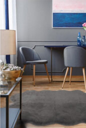 The Rugs Luxury Soft Feel Faux Fur In Grey - thumbnail 4
