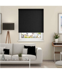 Thermal Blackout Roller Blinds 175Cm Drop X Width 70Cm  Black - thumbnail 2