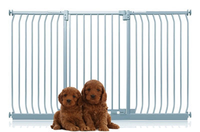 Bettacare Extra Tall Elite Dog Gate, 188Cm - 197Cm, Matt Grey, Extra Tall 96.8Cm In Height, Pressure Fit Pet Gate - image 1
