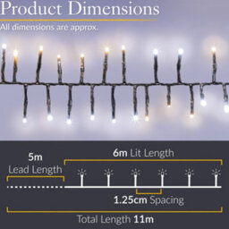 Christow Cluster Christmas Tree Lights Indoor Outdoor Timer 480/720/1000/2000/3000 Led - thumbnail 3
