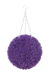 Best Artificial  28Cm Purple Heather Hanging Basket Flower Topiary Ball - Suitable For Outdoor Use - Weather & Fade Resistant - thumbnail 4