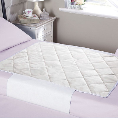 Waterproof Bed Pad With Wings - Premium Quality Machine Washable Incontinence Mat - Diamond Quilted Mattress & Bed Sheet Protector