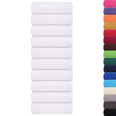 Berkfield Durable Guest Towels 50 Pcs White 30X50 Cm 360 Gsm 100% Cotton