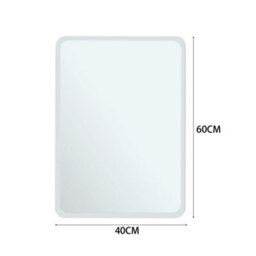 Thehotsale Frameless Rounded Corner Wall Mount Wall-Mounted Mirror Without Punching Bathroom Mirror 40Cm(W) X 60Cm(H) - thumbnail 8
