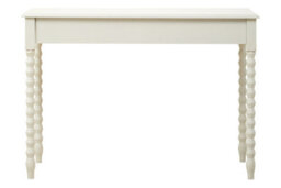 Orsina Country-Style Ivory Drawer Desk With Carved Legs, Classic Finish Desk With Drawers, Vanity Table For Bedroom - thumbnail 5