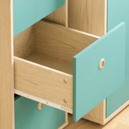 Lassic Junior Vida Neptune Blue & Oak 3 Drawer Desk Children Kids Furniture - thumbnail 6