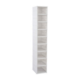 Living And Home 9 Tier Foldable White Plastic Shoe Cabinet Transparent Flip Lid Shoe Storage Organizer - thumbnail 4