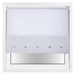 Trimmable Daylight Roller Blind With Square Eyelets And Metal Fittings By Furnished - White (W)90Cm X (L)210Cm - thumbnail 2