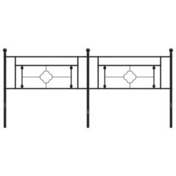 Berkfield Metal Headboard Black 193 Cm - thumbnail 3