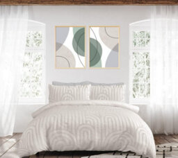 Smart Living Luxury Hotel Quality Reversible Tufted Arch Duvet Cover With Pillowcases - thumbnail 1