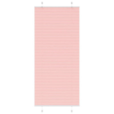 Berkfield Pleated Blind Pink 100X200 Cm Fabric Width 99.4 Cm Polyester - image 1